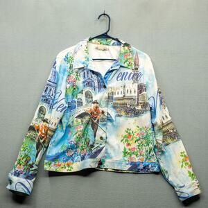 Impulse California Venice Italy Art Jacket Womens Scenic Travel Print Made USA